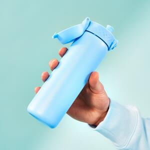 Ion8 Leak Proof Stainless Steel Slim Water Bottle, 600ml Light Blue