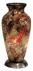 Apollo Mosaic Glass Vase Table Lamp In Amber