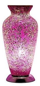 Apollo Mosaic Glass Vase Table Lamp In Pink Rose