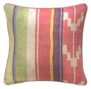 Indus Multi, Sustainable Feather, Cushion - Andrew Martin Linen Blend Ikat & Stripe