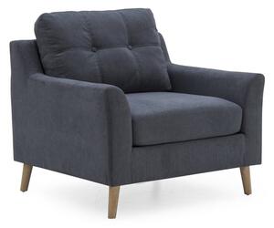 Olton Fabric Armchair With Wooden Legs In Charcoal