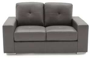 Gemonian Bonded Leather 2 Seater Sofa In Grey