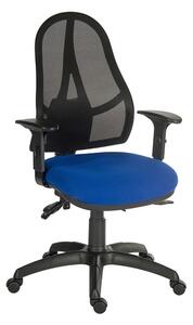 Bingley Home Office Chair In Blue Fabric With Mesh Back