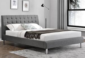 Lyrica Fabric King Size Bed In Charcoal