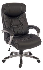 Salinas Leather Home And Office Chair In Black