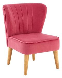 Cabane Kids Upholstered Velvet Chair In Pink