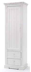 Corrin Wooden Left Shoe Cupboard In White With 1 Door 2 Drawers