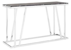 Orion Black Marble Top Console Table With Chrome Frame