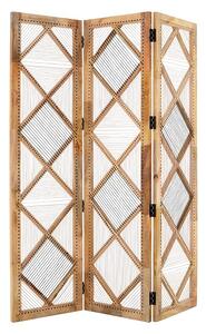 Bettina Wooden 3 Sections Room Divider In Natural