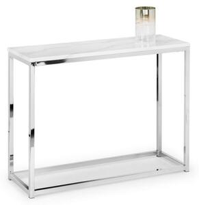 Sable Gloss White Marble Effect Rectangular Console Table