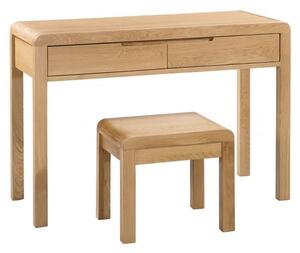 Camber Wooden Dressing Table And Stool In Oak