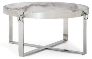 Sophie Marble Coffee Table With Polished Stainless Steel Frame