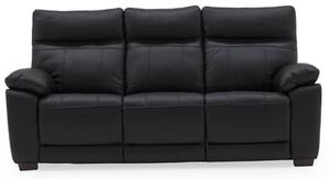 Posit Leather 3 Seater Sofa In Black