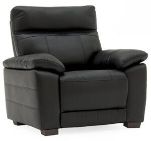 Posit Leather 1 Seater Sofa In Black