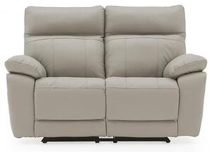 Posit Recliner Leather 2 Seater Sofa In Light Grey