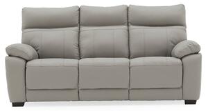 Posit Leather 3 Seater Sofa In Light Grey