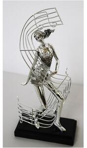 Female Dancer With Musical Note Sculpture