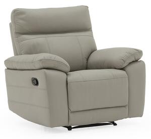 Posit Recliner Leather 1 Seater Sofa In Light Grey