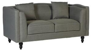 Essence Upholstered Fabric 2 Seater Sofa In Grey