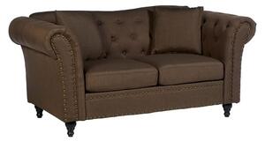 Kelly Upholstered Fabric 2 Seater Sofa In Natural