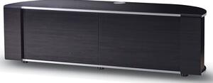 Sanja Large Corner High Gloss TV Stand With Doors In Black