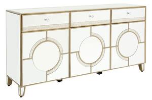 Antibes Mirrored Glass Sideboard In Antique Silver