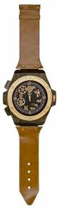 Swisk Novelty Wrist Watch Wall Clock In Tan Finish