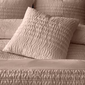 Catherine Lansfield Lennon Stripe Seersucker Square Cushion