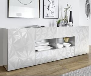 Arlon Large Sideboard In White High Gloss With 2 Doors With LED