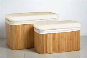 Garland Bamboo Set Of 2 Storage Bench In Natural