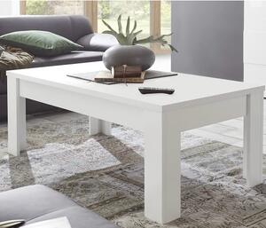 Carney Contemporary Coffee Table Rectangular In Matt White