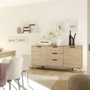 Heyford Sideboard In Sherwood Oak With 2 Doors And 3 Drawers