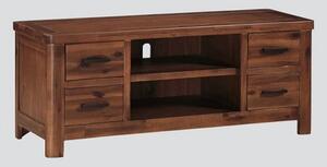 Areli Wooden TV Stand In Dark Acacia Finish