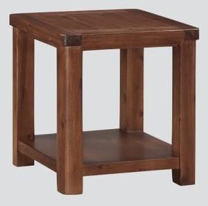 Areli Wooden End Table In Dark Acacia Finish