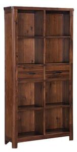 Areli Wooden Tall Bookcase In Dark Acacia Finish