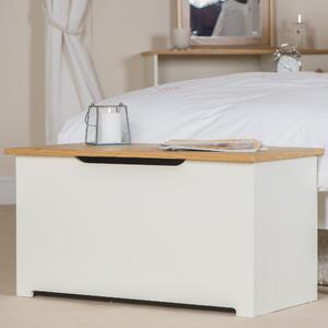 Chorley Wooden Blanket Box In White And Oak