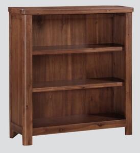 Areli Wooden Low Bookcase In Dark Acacia Finish