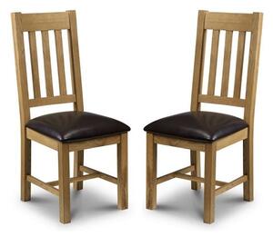 Aafje Wooden Dining Chairs In Waxed Oak In A Pair