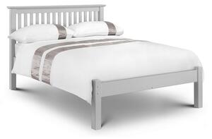 Ballari Wooden Double Size Low Foot Bed In Dove Grey Lacquer