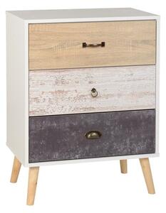 Noein Chest Of Drawers In White And Distressed Effect