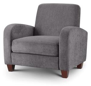 Varali Contemporary Fabric Armchair In Dusk Grey Chenille