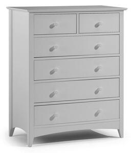 Caelia Chest Of Drawers With Six Drawers In Dove Grey Lacquer