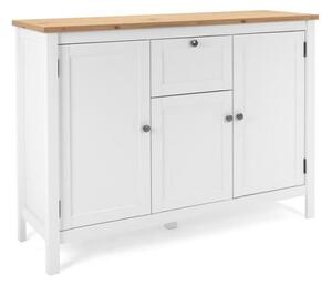 Alder Wooden Sideboard Small In Artisan Oak And White