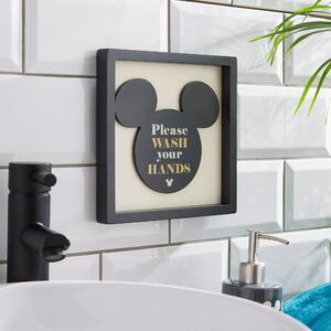 Disney Mickey Mouse Bathroom Wall Art Black and White