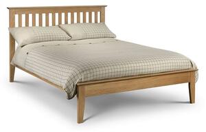 Saadet Wooden Double Size Bed In Oak Sheen Lacquer Finish