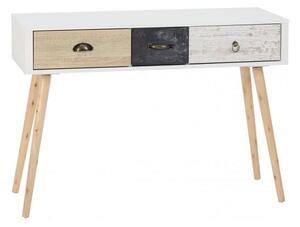 Noein Console Table In White And Distressed Effect