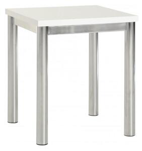 Cayuta Lamp Table In White Gloss With Chrome Legs