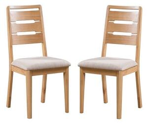 Holborn Wooden Dining Chair In Oak Finish In A Pair