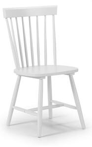 Takiko Rectangle Wooden Dining Chair In White Lacquer