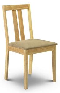 Ranee Ivory Faux Suede Dining Chair In Natural Lacquered